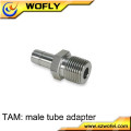 NPT BSPT BSPP rosca macho tubo de aço tubo adaptador conector